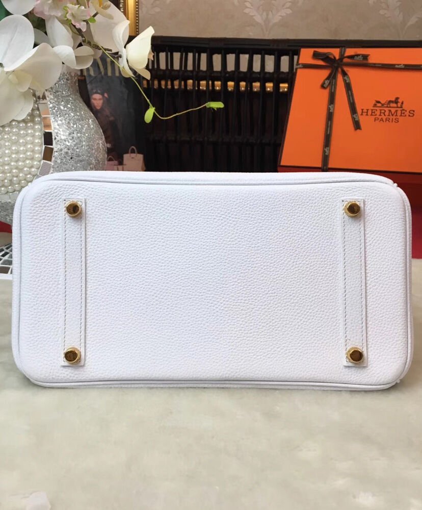 Hermes Birkin 30 Togo Leather White - Image 4