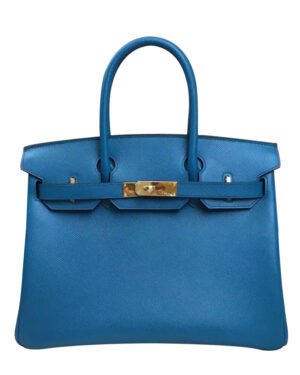 Hermes Birkin 30 Epsom Leather Paon Phw Blue
