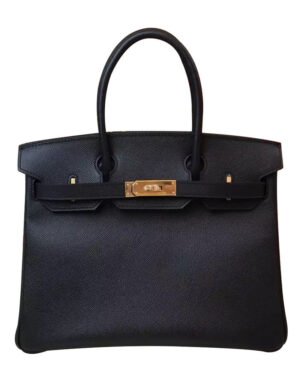 Hermes Birkin 30 Epsom Leather Paon Phw Black