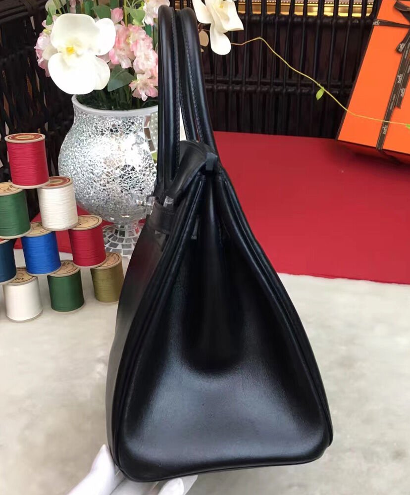 Hermes Birkin bag 30 Box calf leather Black - Image 2
