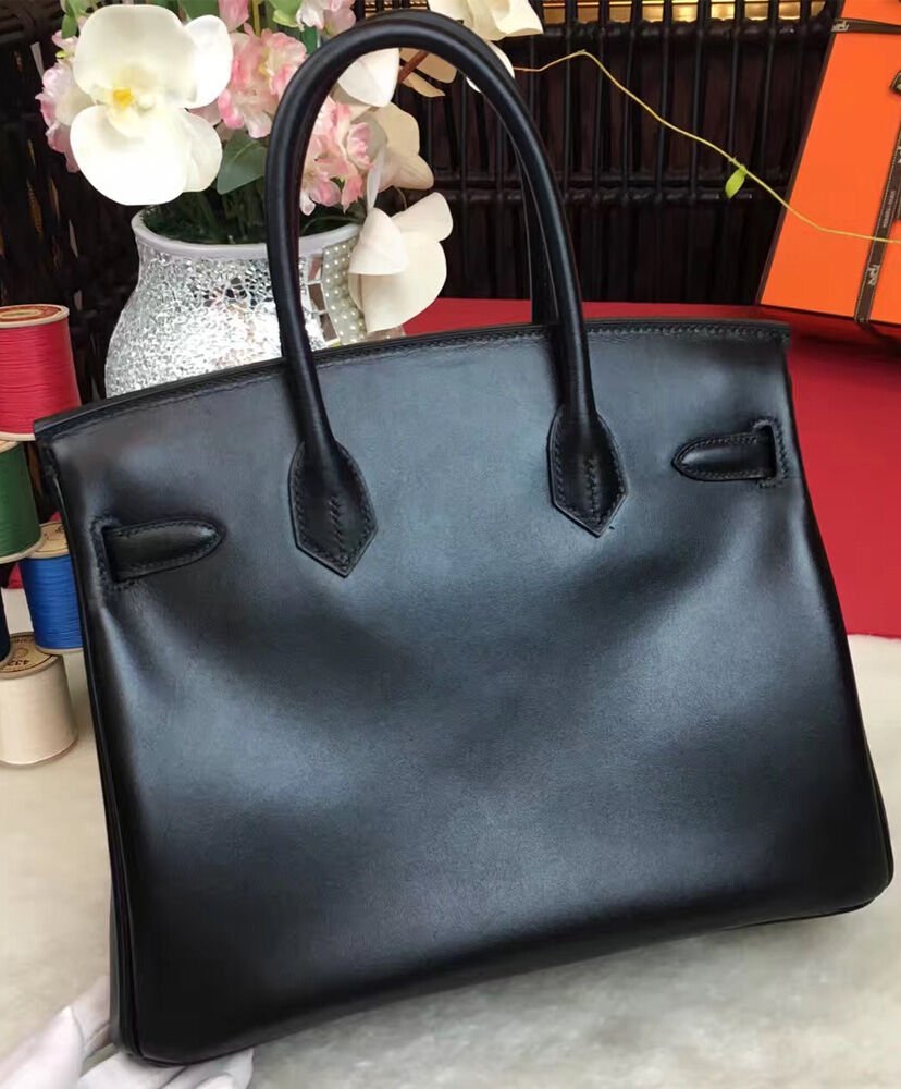 Hermes Birkin bag 30 Box calf leather Black - Image 3
