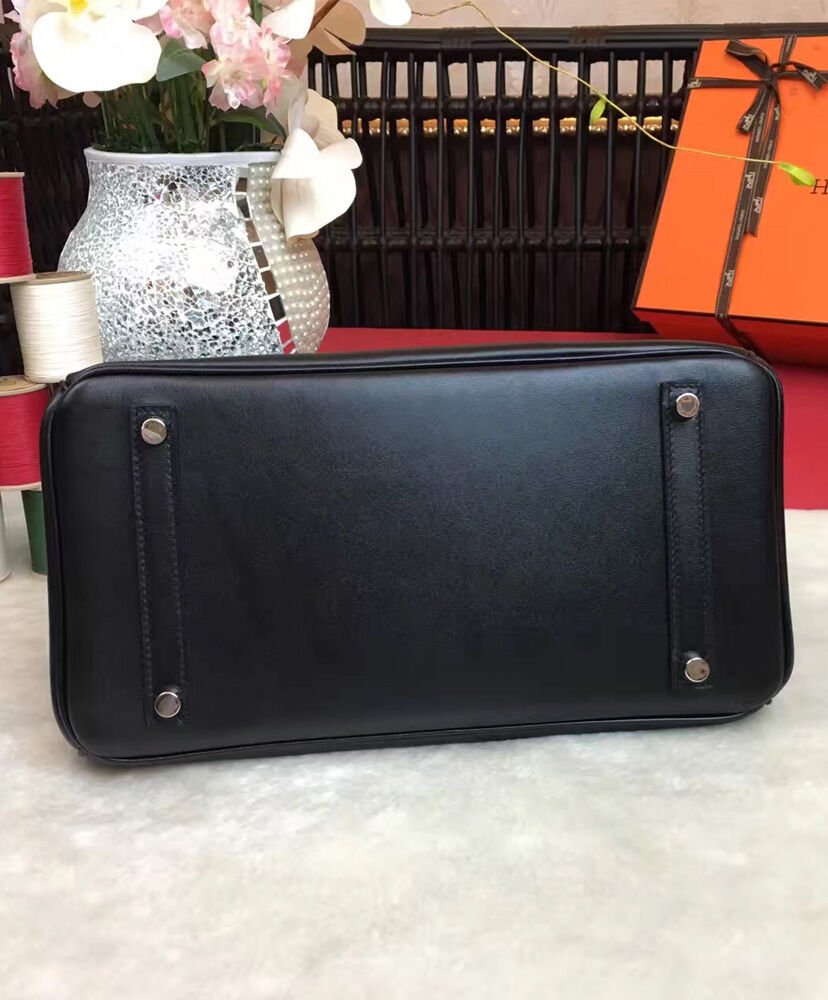 Hermes Birkin bag 30 Box calf leather Black - Image 4