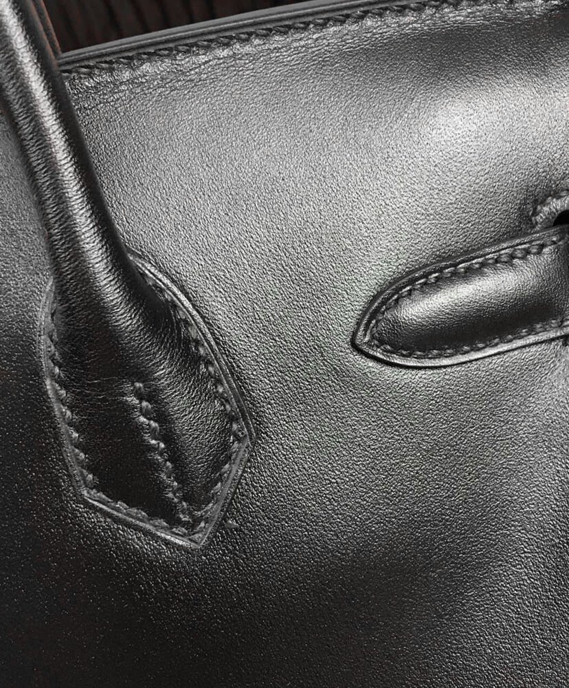 Hermes Birkin bag 30 Box calf leather Black - Image 6