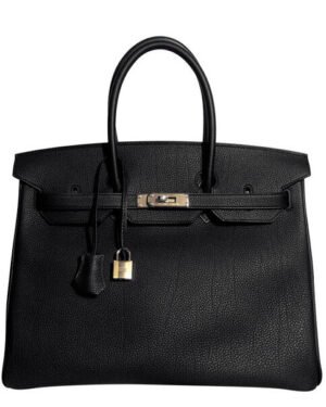 Hermes Birkin 35 Bag Togo Leather Black