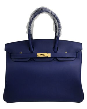 Hermes Birkin 35 Epsom Leather Paon Phw Blue