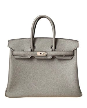 Hermes Birkin 25 Togo Leather Silver Gray