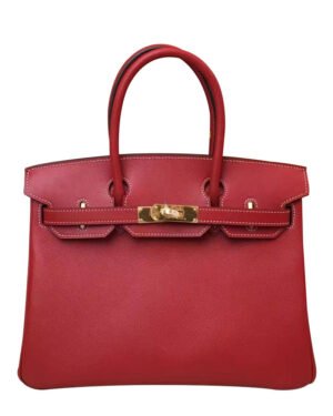 Hermes Birkin 35 Bag Togo Leather Red