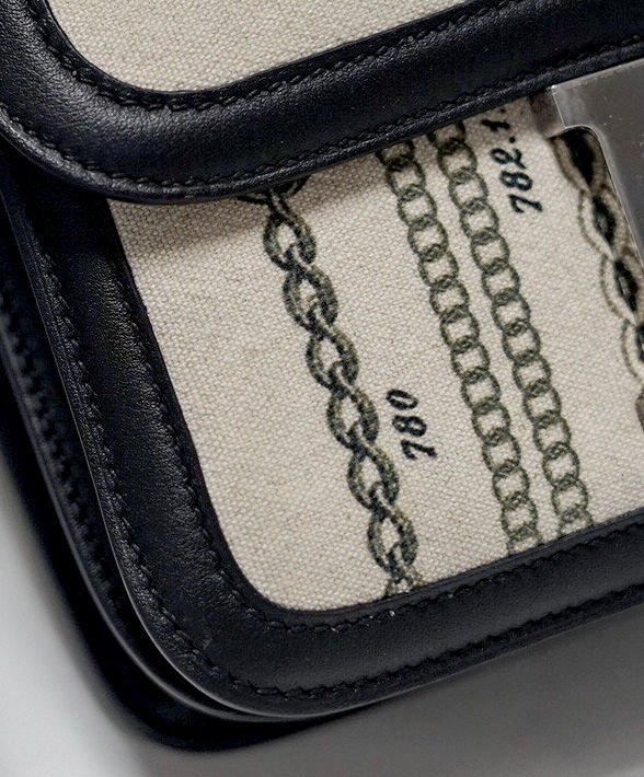 Hermes Constance 24 Limited Edition De Camp Dechainee Toile Bag Black - Image 5