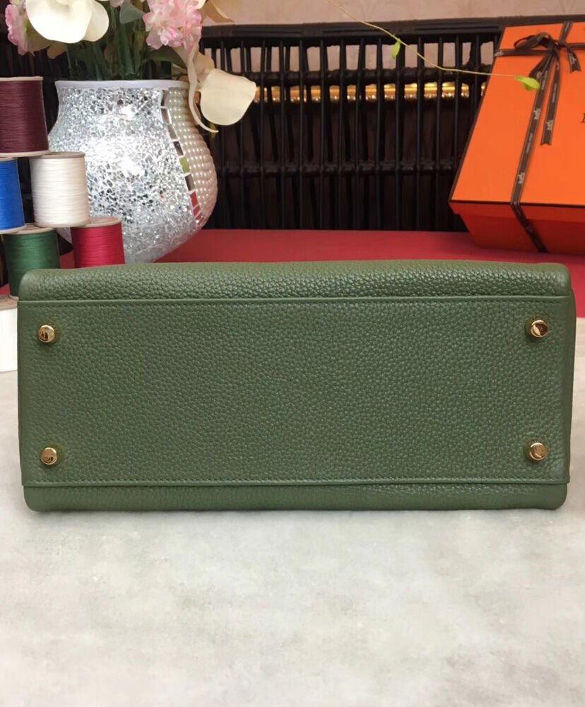 Hermes Kelly Bag 25 Togo Leather Green - Image 4