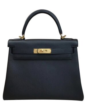 Hermes Kelly Bag 25 Togo Leather Black