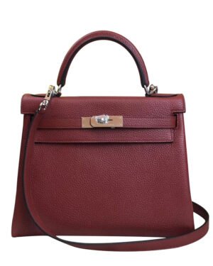 Hermes Kelly Bag 25 Togo Leather Mauve