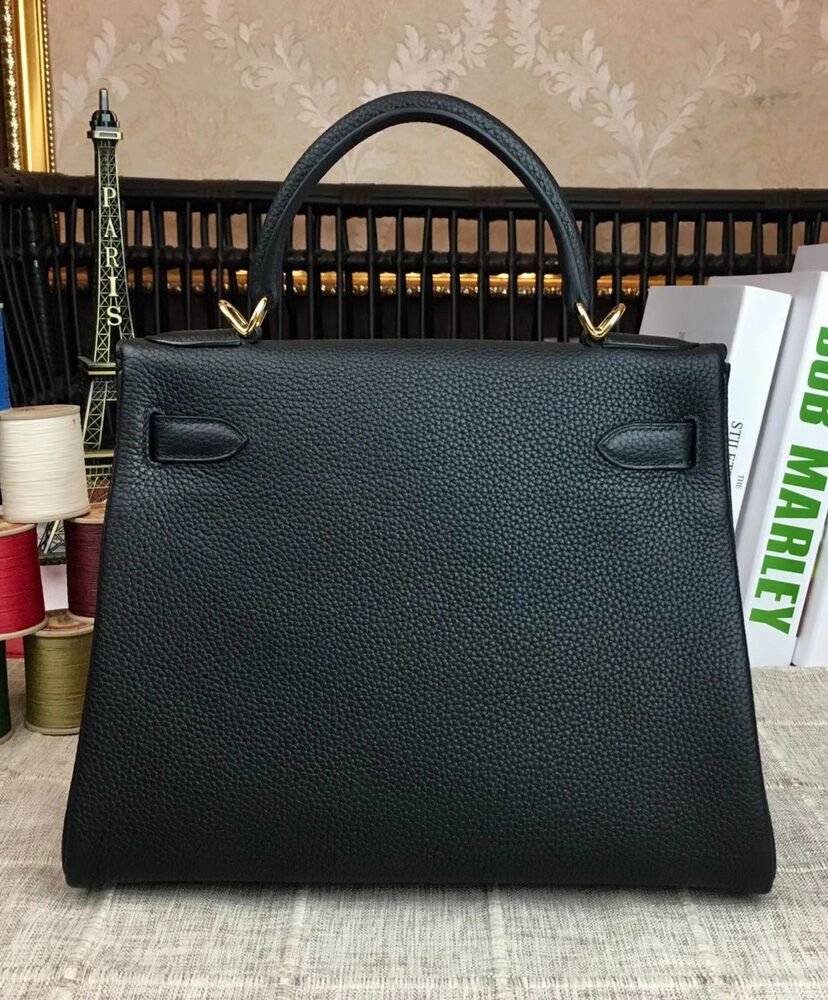 Hermes Kelly Bag 28 Togo Leather Black - Image 5