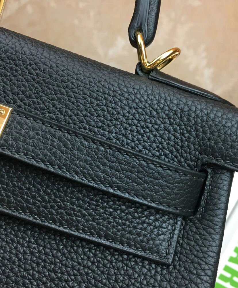 Hermes Kelly Bag 28 Togo Leather Black - Image 6