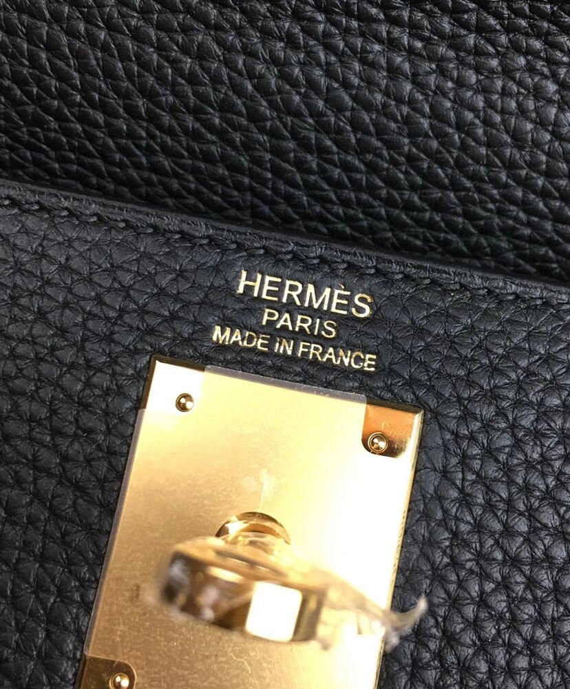 Hermes Kelly Bag 28 Togo Leather Black - Image 8