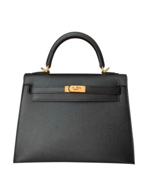 Hermes Kelly Bag 25 Epsom Leather Black
