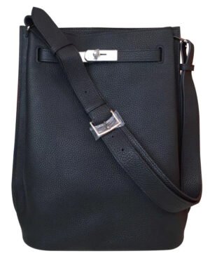 Hermes So Kelly Bag 22 Togo Leather Black