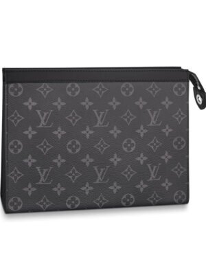 Louis Vuitton Pochette Voyage MM Monogram Eclipse Travel Accessories M61692 Black