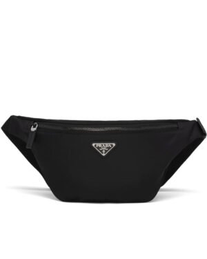 Prada Re-Nylon And Saffiano Leather Belt Bag 2VL033 Black