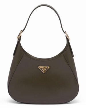 Prada Leather Shoulder Bag 1BC179 Green