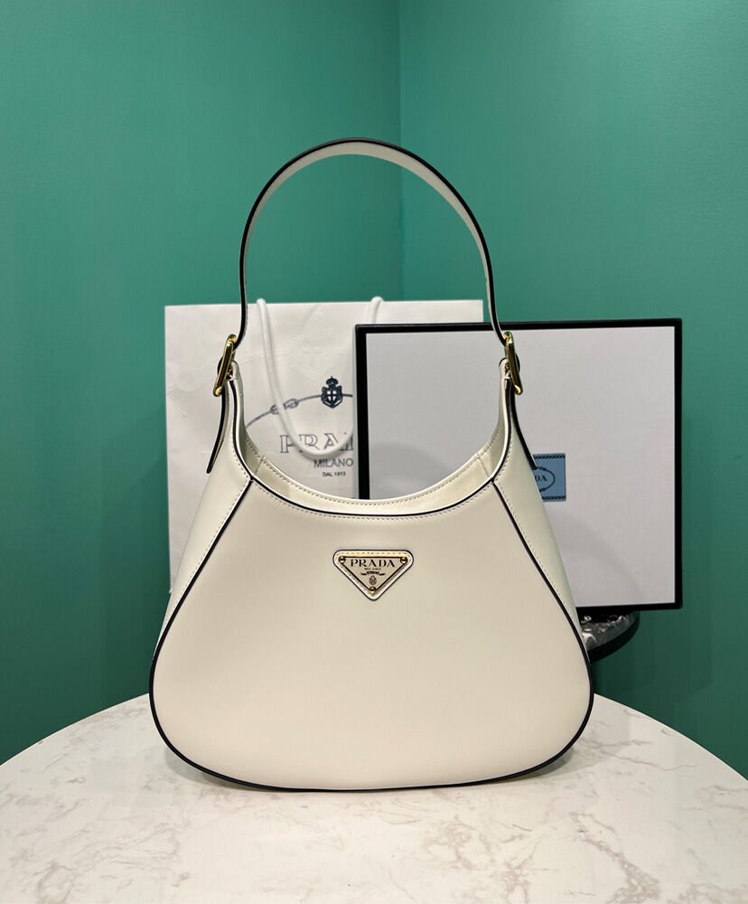 Prada Leather Shoulder Bag 1BC179 Cream - Image 2