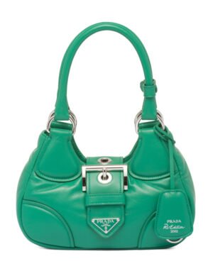 Prada Moon Padded Nappa-leather Bag 1BA381 Green