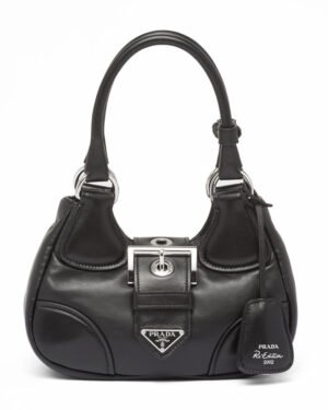 Prada Moon Padded Nappa-leather Bag 1BA381 Black