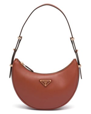 Prada Leather Shoulder Bag 1BC194 Coffee