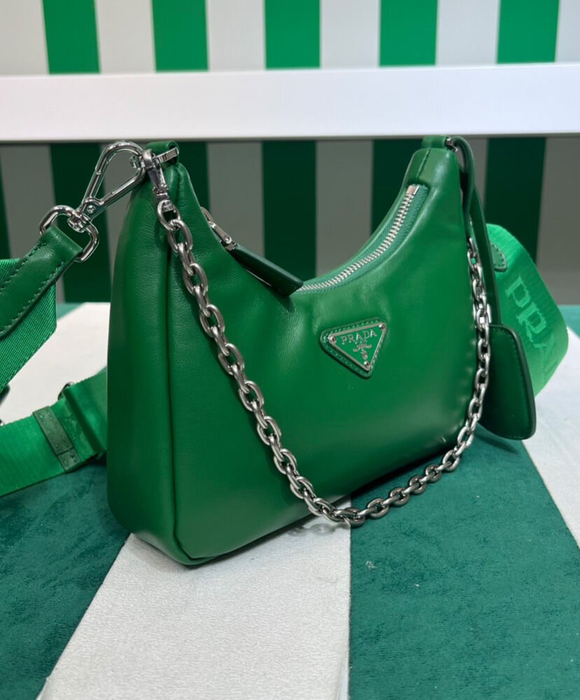 Prada Padded Nappa-leather Prada Re-Edition 2005 Shoulder Bag 1BH204 Green - Image 3