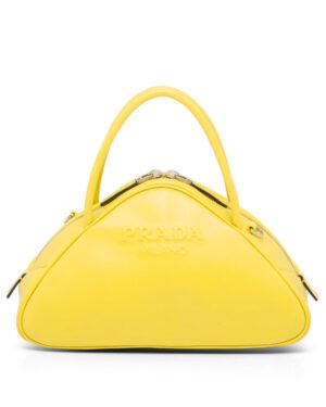 Prada Leather Prada Triangle Bag Yellow