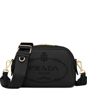 Prada Leather Shoulder Bag 1BH187 Black