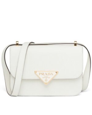 Prada Saffiano Leather Shoulder Bag Cream