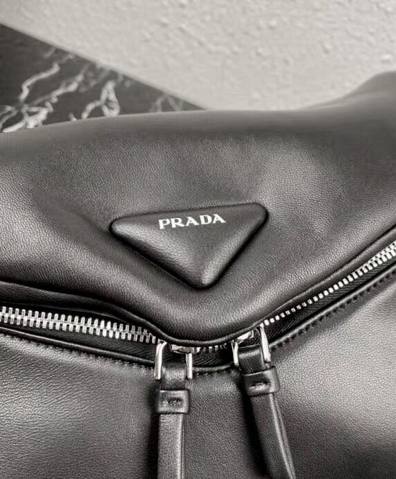 Prada Padded Nappa Leather Prada Signaux Bag 1BC165 Black - Image 7