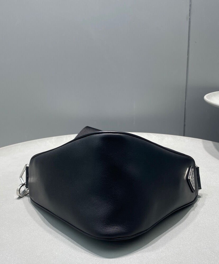 Prada Leather Triangle shoulder bag 1BH190 Black - Image 6