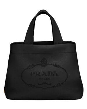 Prada Medium Leather Tote 1BG384 Black
