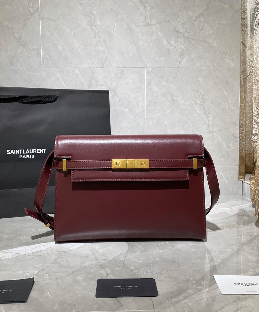 Saint Laurent Manhattan Shoulder Bag In Smooth Leather 579271 Mauve - Image 2