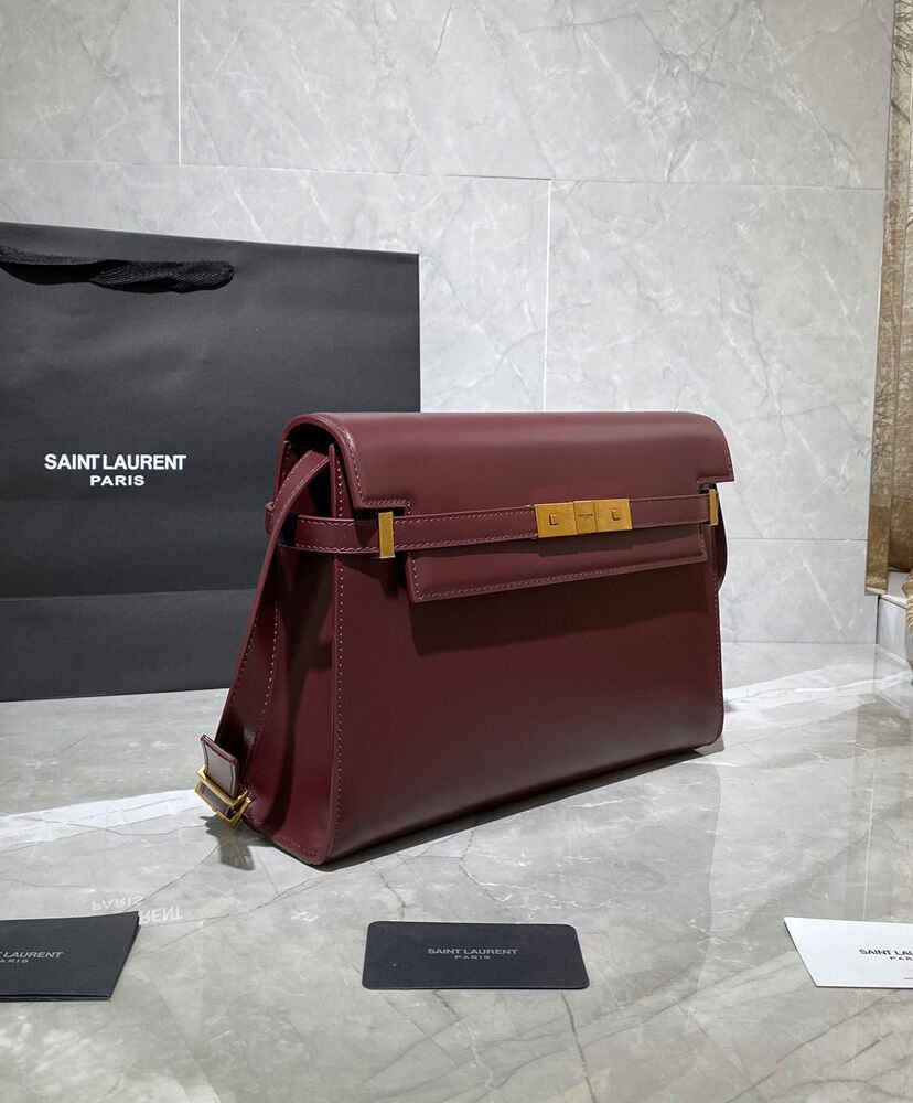 Saint Laurent Manhattan Shoulder Bag In Smooth Leather 579271 Mauve - Image 4