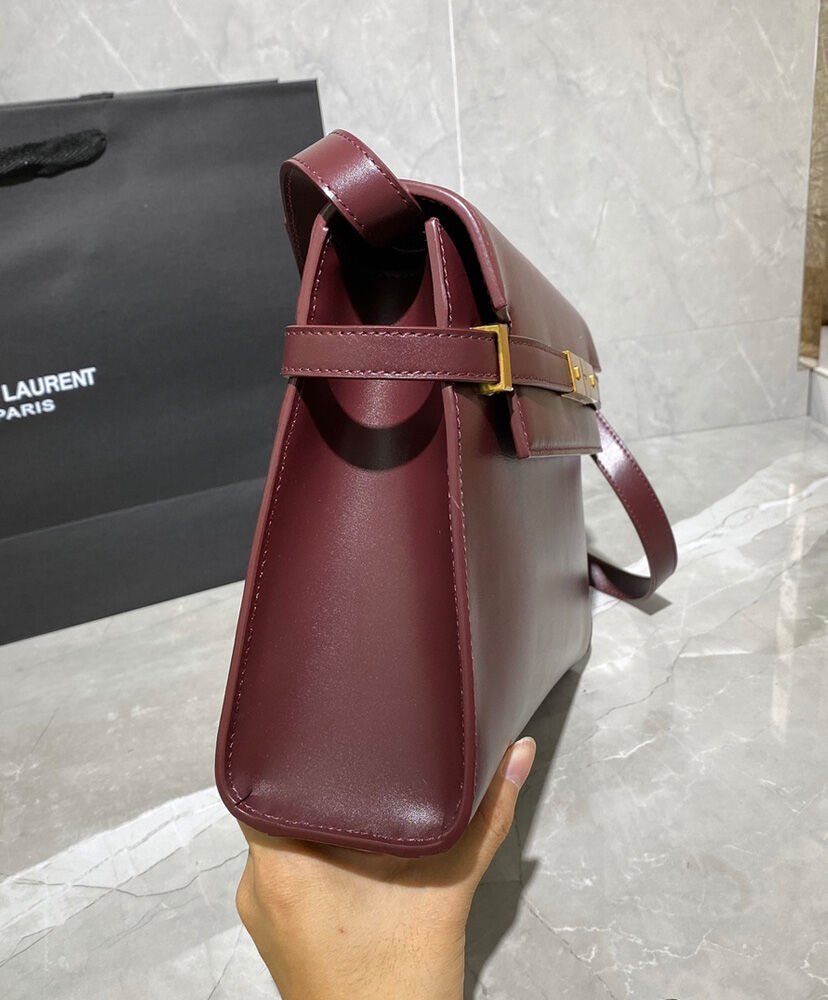 Saint Laurent Manhattan Shoulder Bag In Smooth Leather 579271 Mauve - Image 6