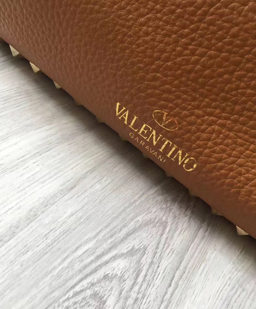 Valentino Rockstud Hobo Bag Coffee - Image 6