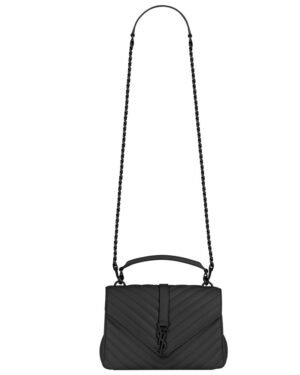 YSL Classic Medium Monogram Saint Laurent College Bag Black