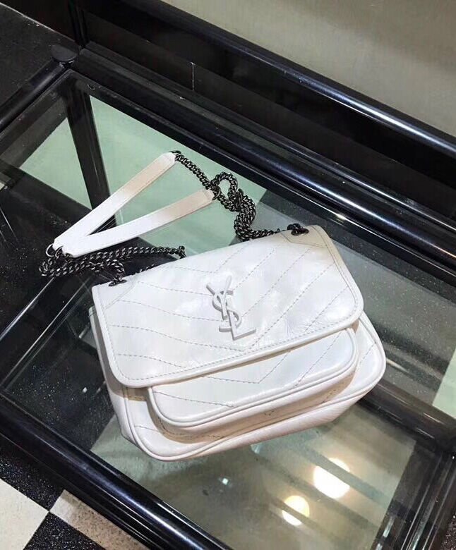 Saint Laurent Baby Niki Chain Bag 5330370 White - Image 2