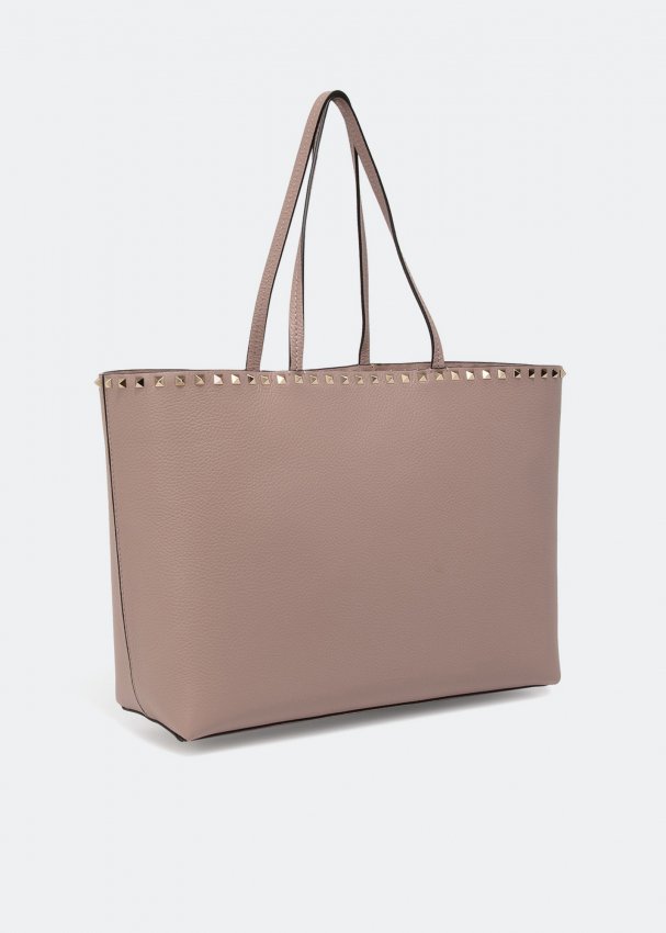 Valentino Garavani Rockstud Large Leather tote Pink - Image 3