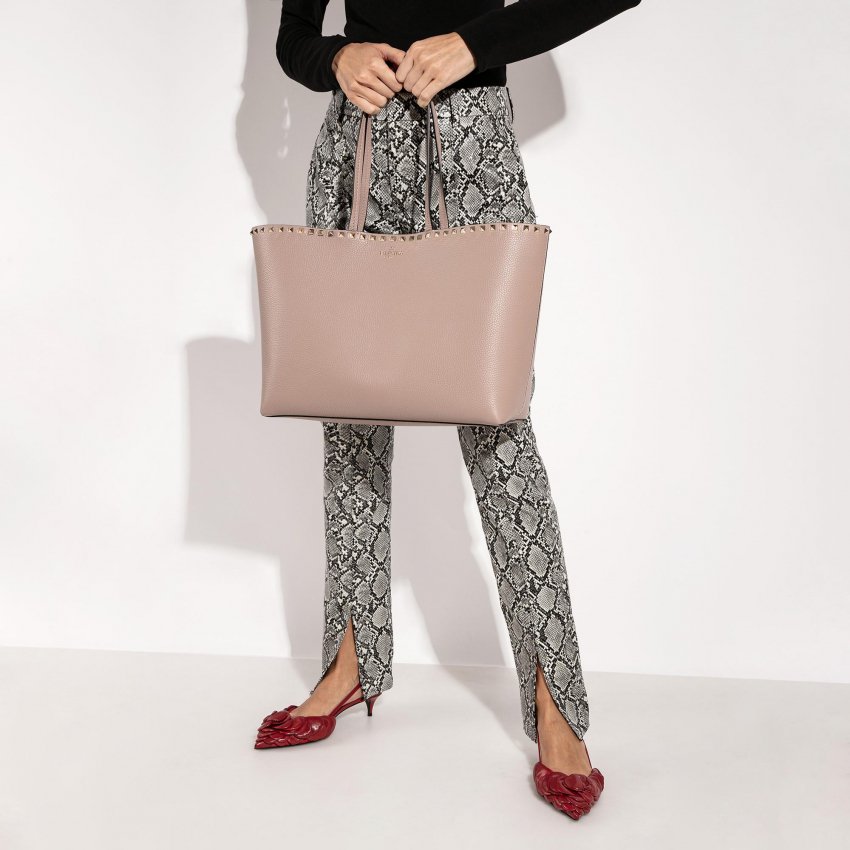 Valentino Garavani Rockstud Large Leather tote Pink - Image 4