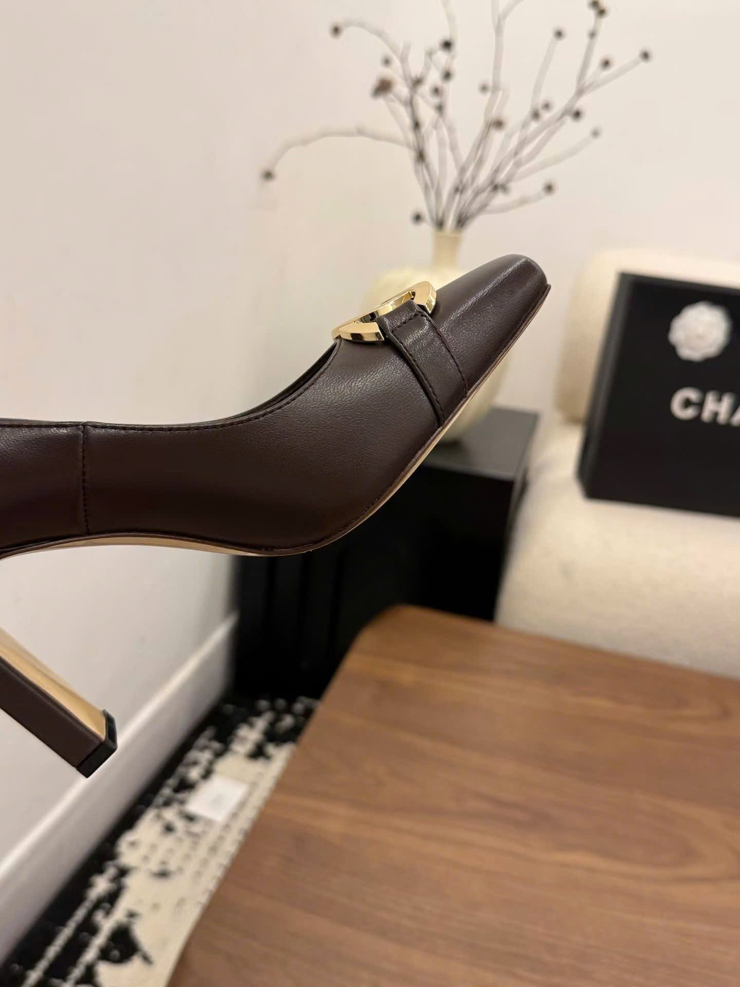 Chanel Coco Heeled Pumps Calfskin Shoes 9cm - Image 3