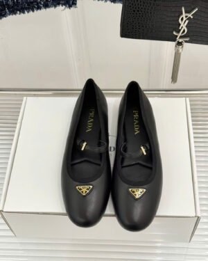 Prada Nappa Leather Ballerinas Women Flat Shoes