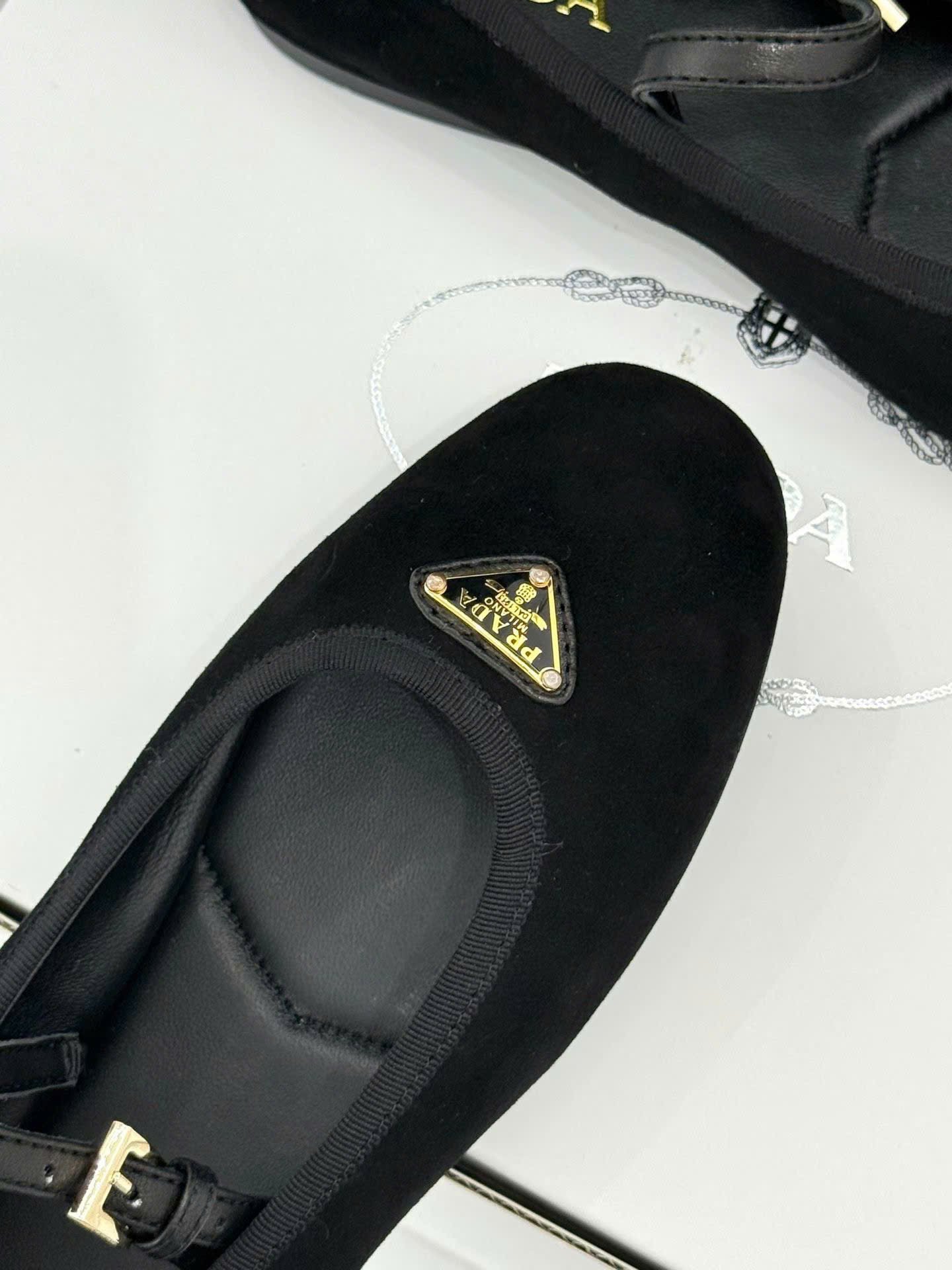 Prada Nappa Leather Ballerinas Women Flat Shoes - Image 3