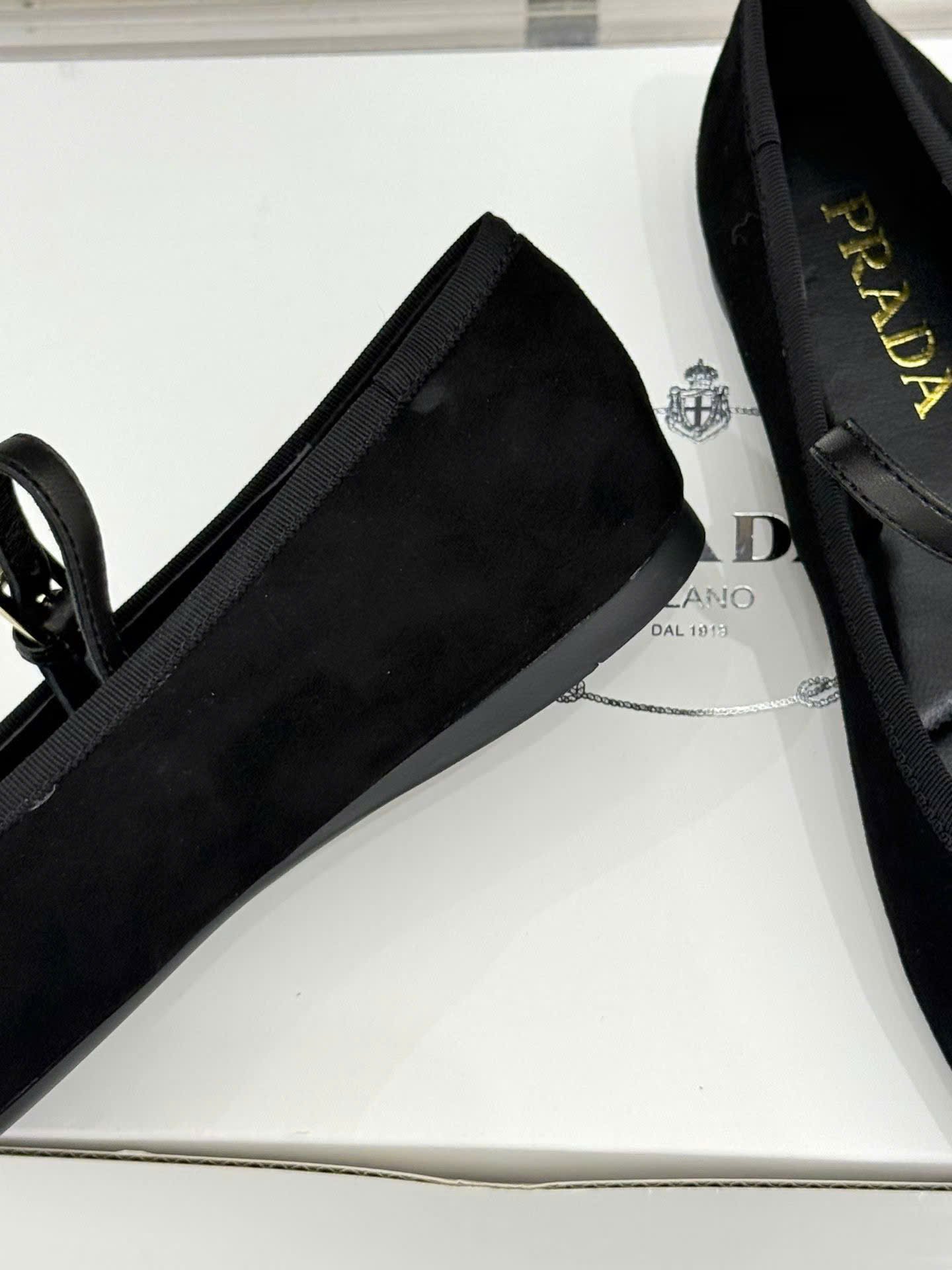 Prada Nappa Leather Ballerinas Women Flat Shoes - Image 4