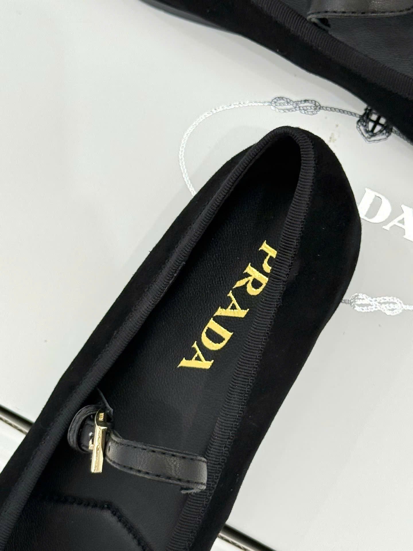 Prada Nappa Leather Ballerinas Women Flat Shoes - Image 10