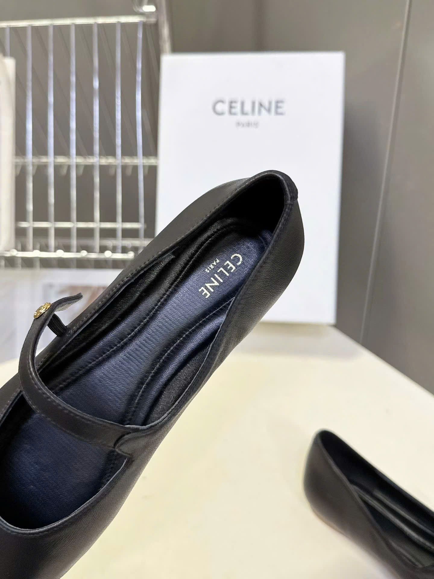 Celine Triomphe Lambskin Ballerine Ballet Flats Shoes - Image 4