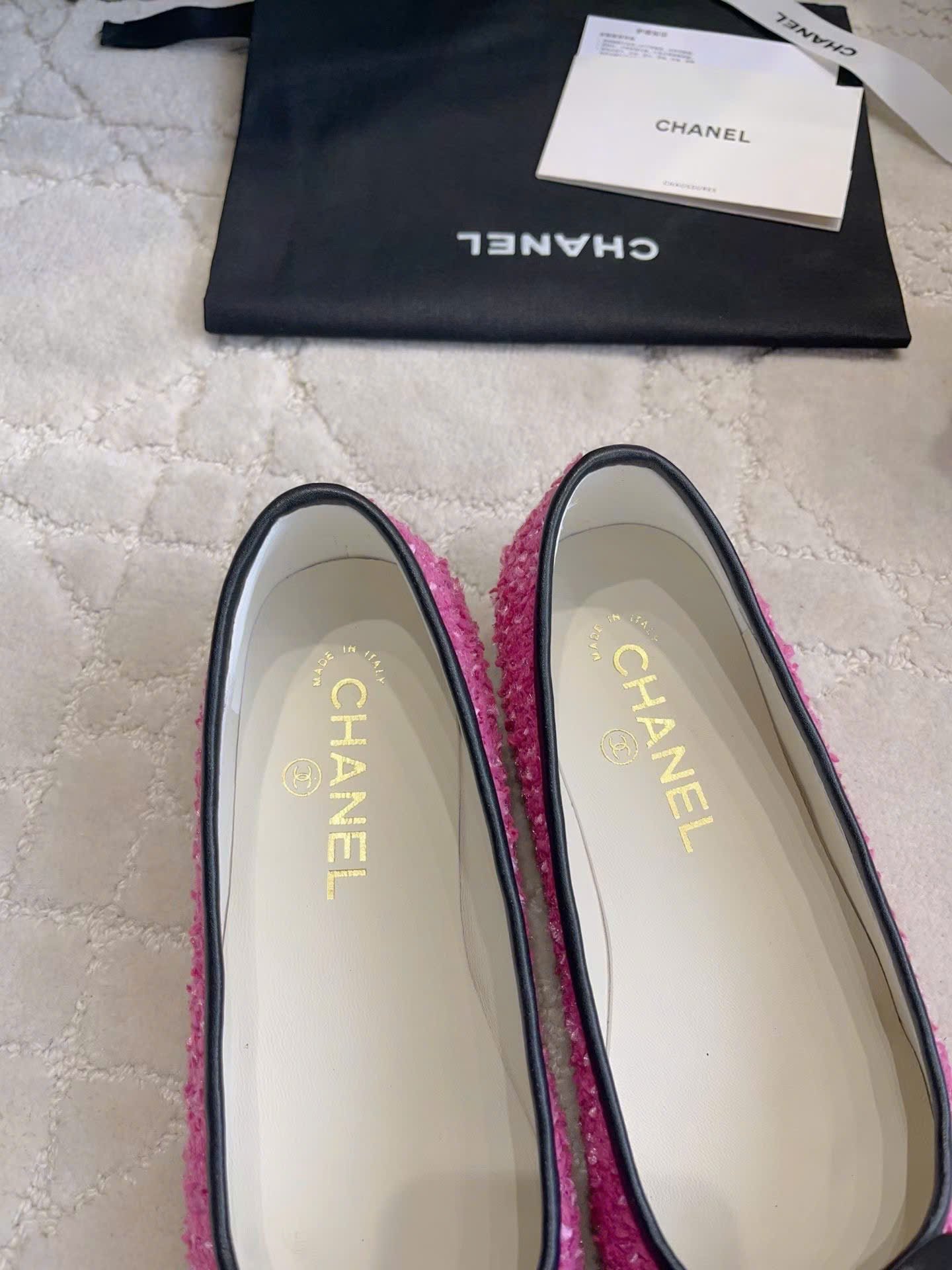 Chanel Coco Tweed Ballerina Flats Shoes - Image 3