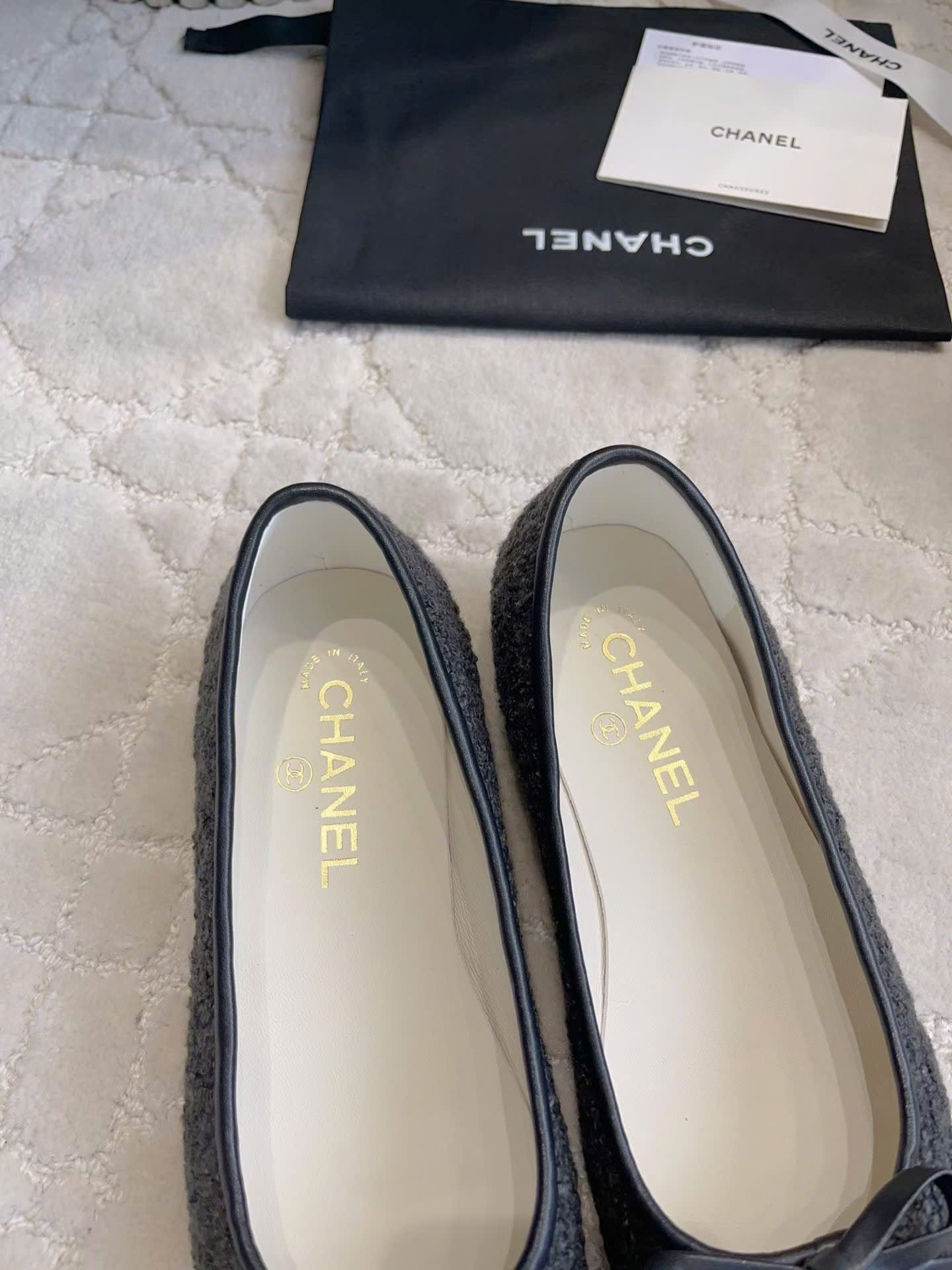 Chanel Coco Tweed Ballerina Flats Shoes - Image 8